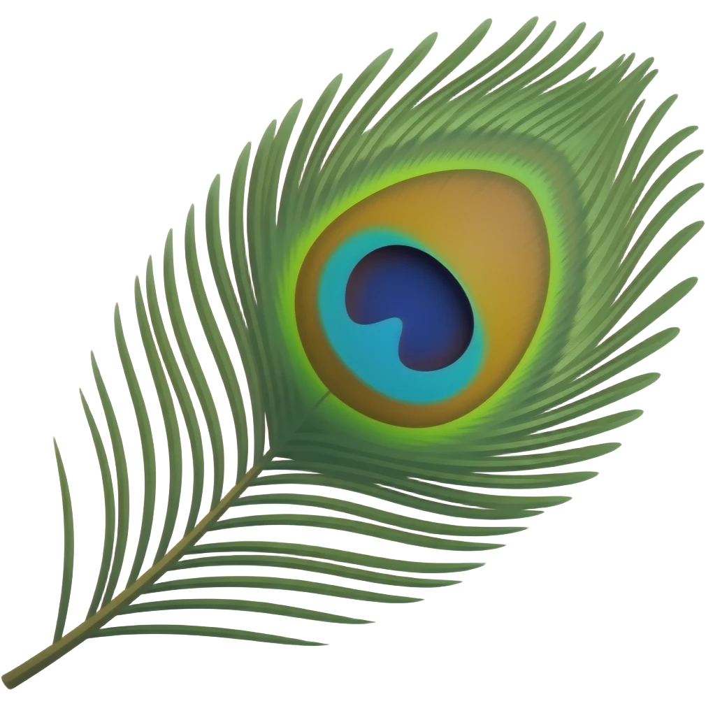 Peacock feather emoji