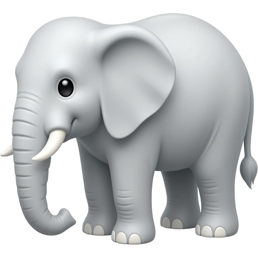 Marshmallow elephant emoji