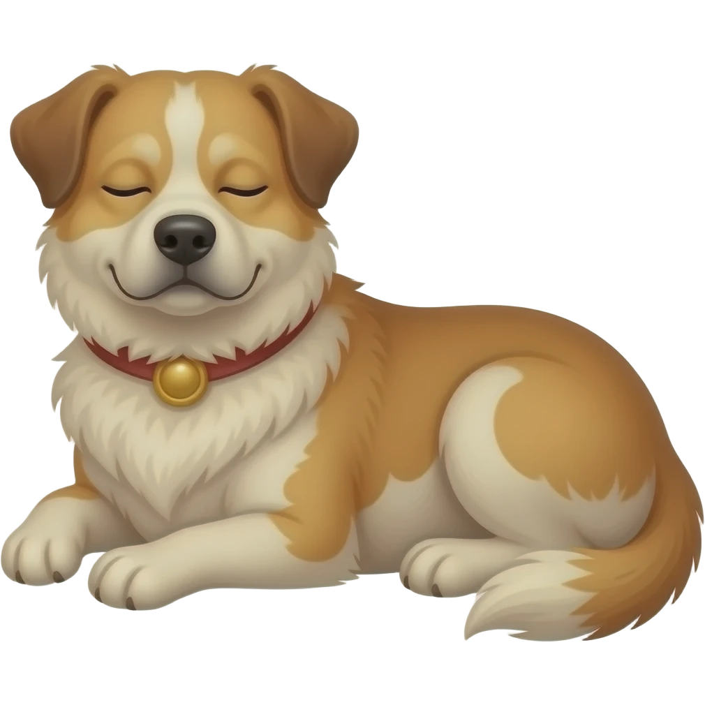 sleeping old dog emoji