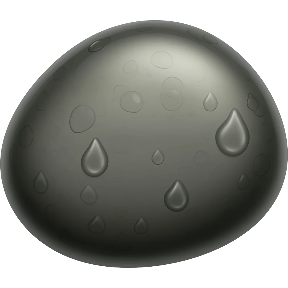 Damp shadowed pebble-stone emoji