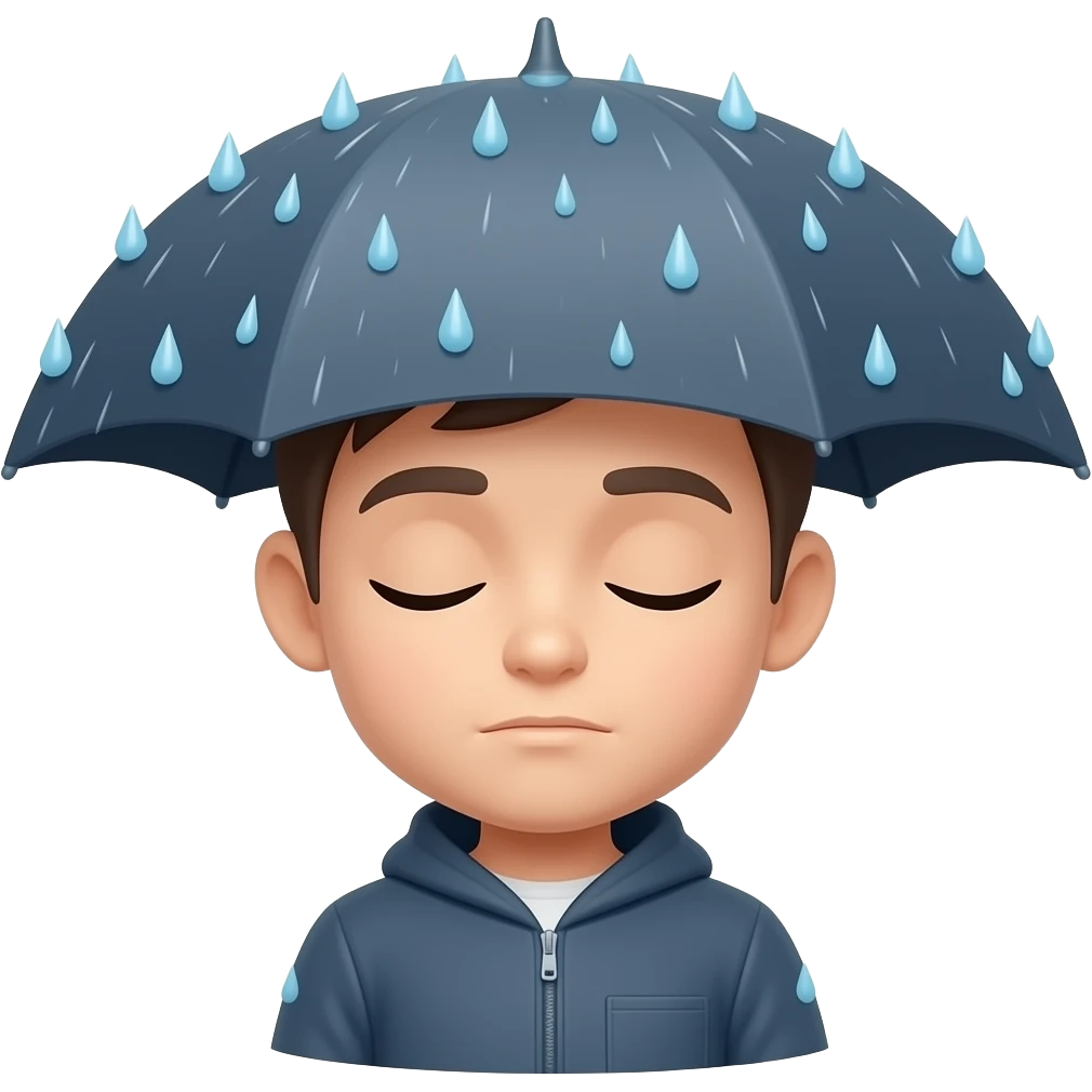 Sleepy rain emoji