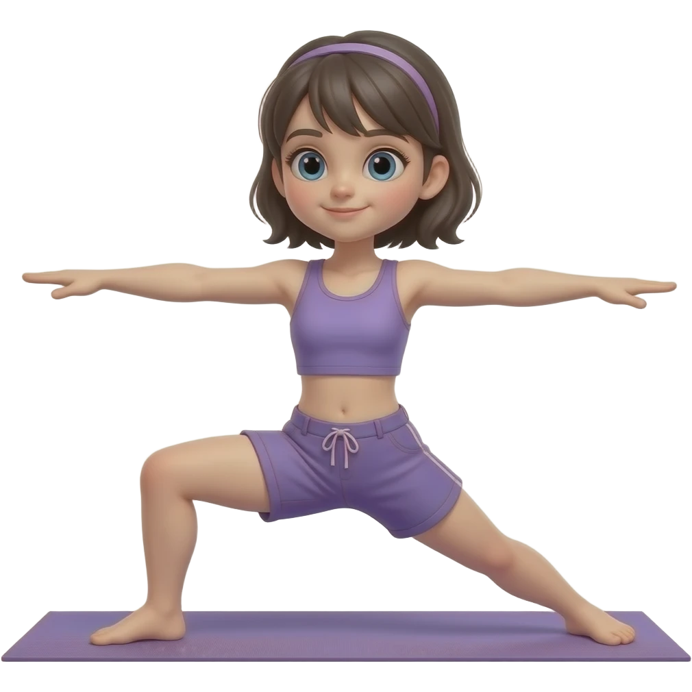девушка занимается йогой emoji