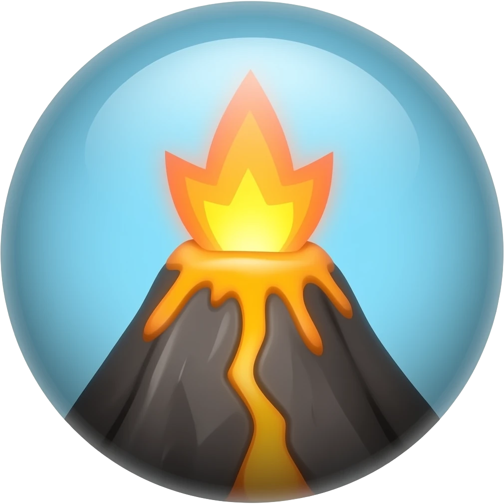 Volcano Ball emoji