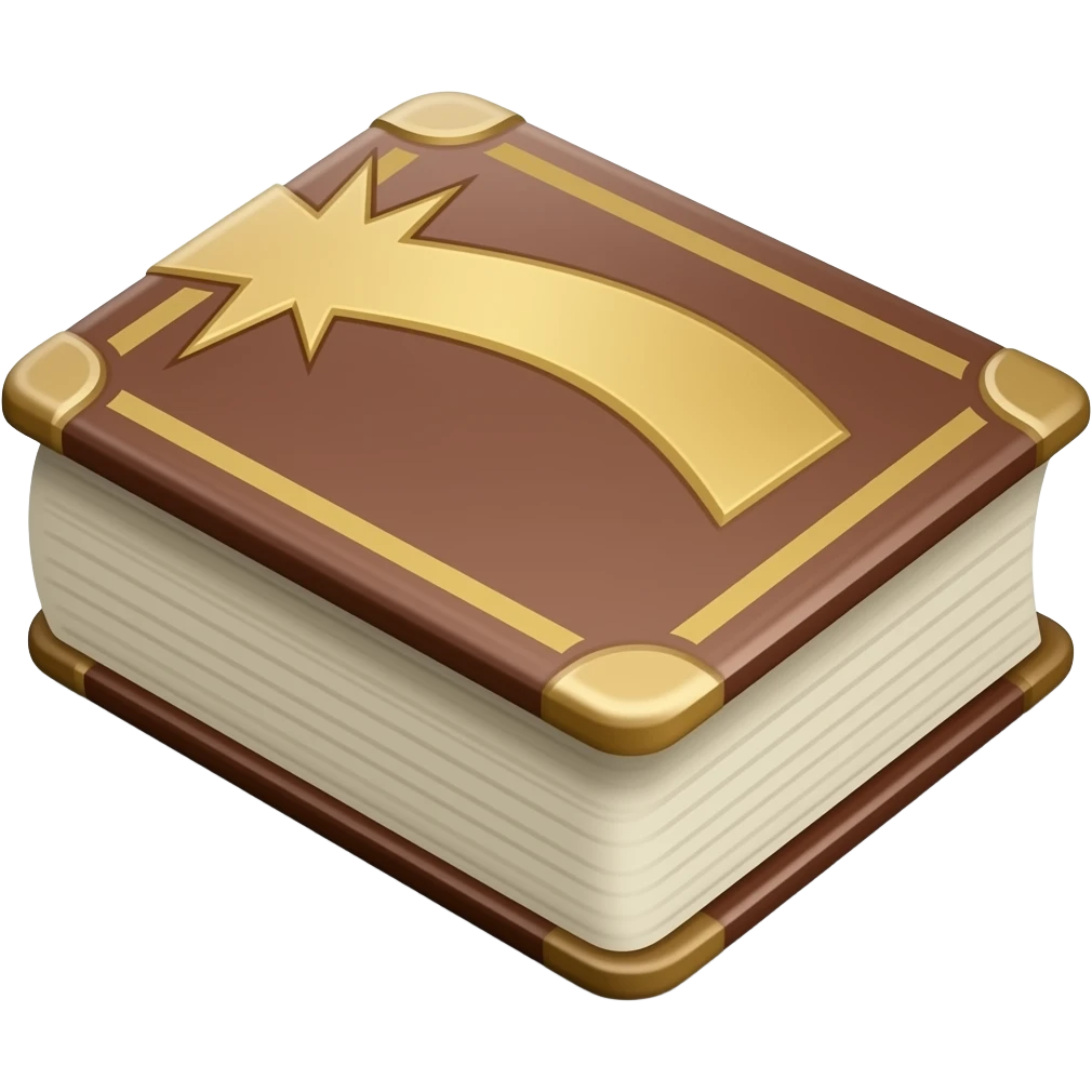 thick storybook lying down straight with cover closed emoji