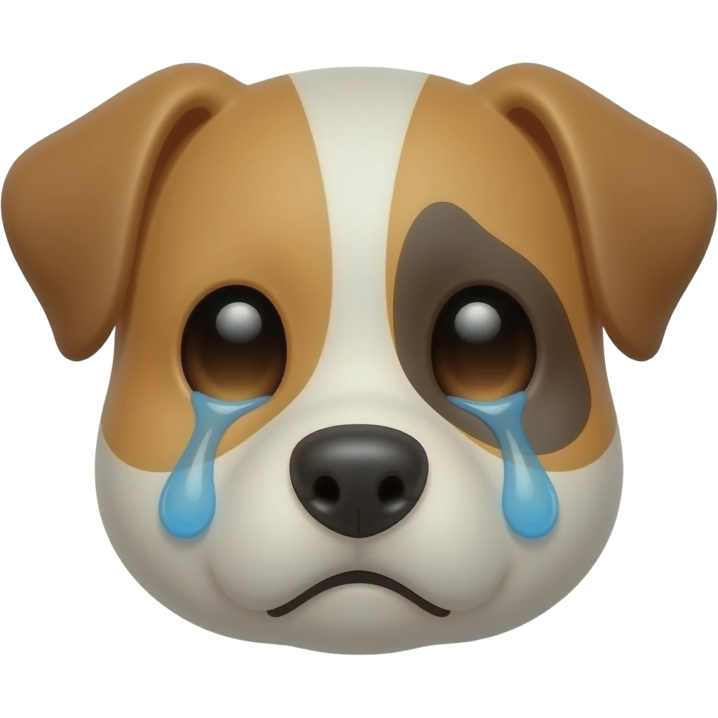crying dog emoji