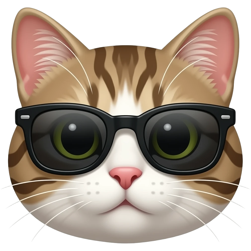 Cat wearing sunglasses emoji