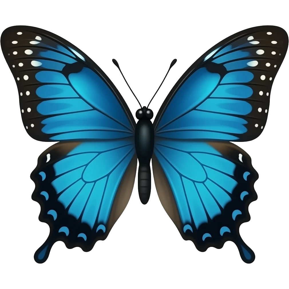 dark blue butterfly emoji
