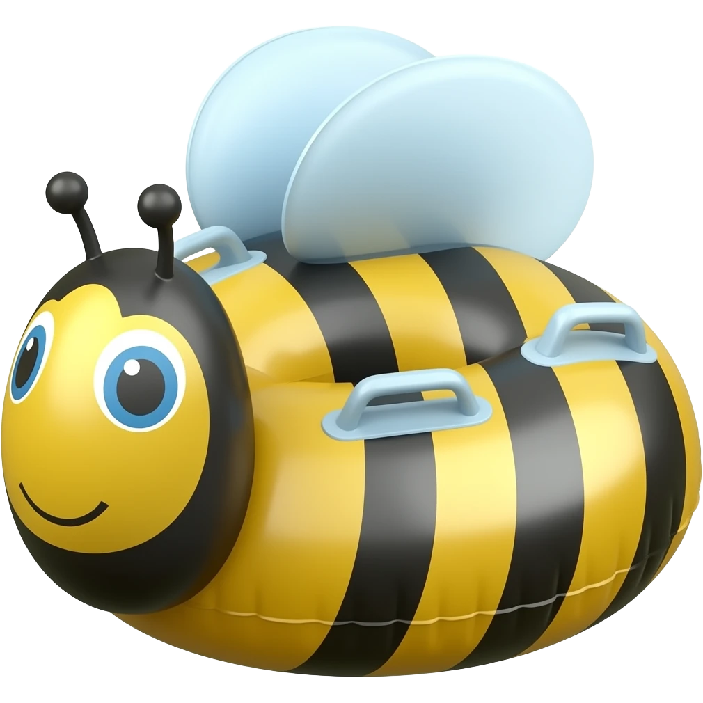 inflatable bee float ring emoji