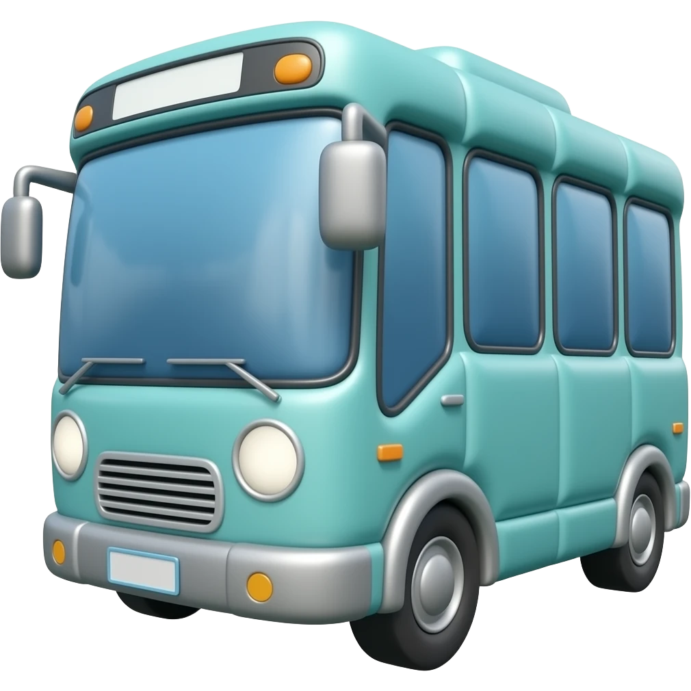 inflatable bus 3d color 003B73 emoji