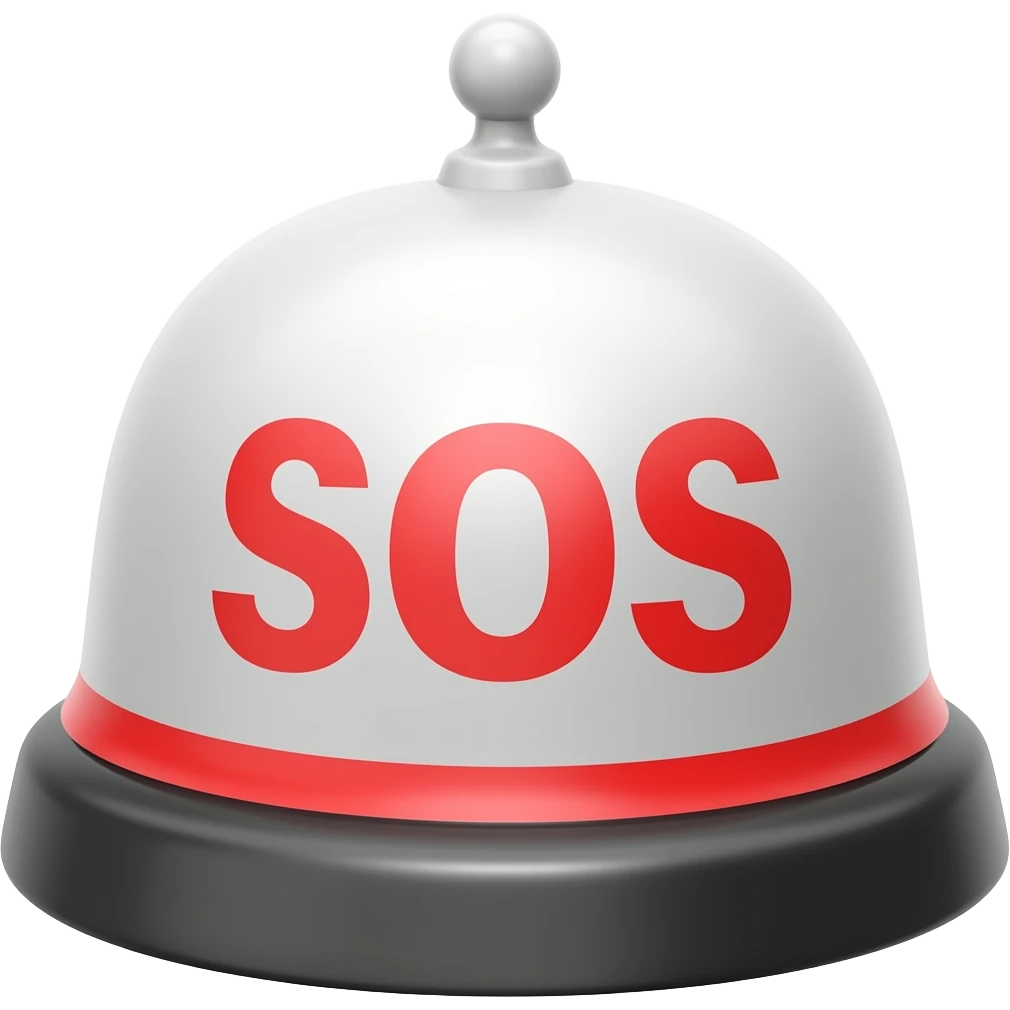 방범 비상벨. sos 표기 emoji