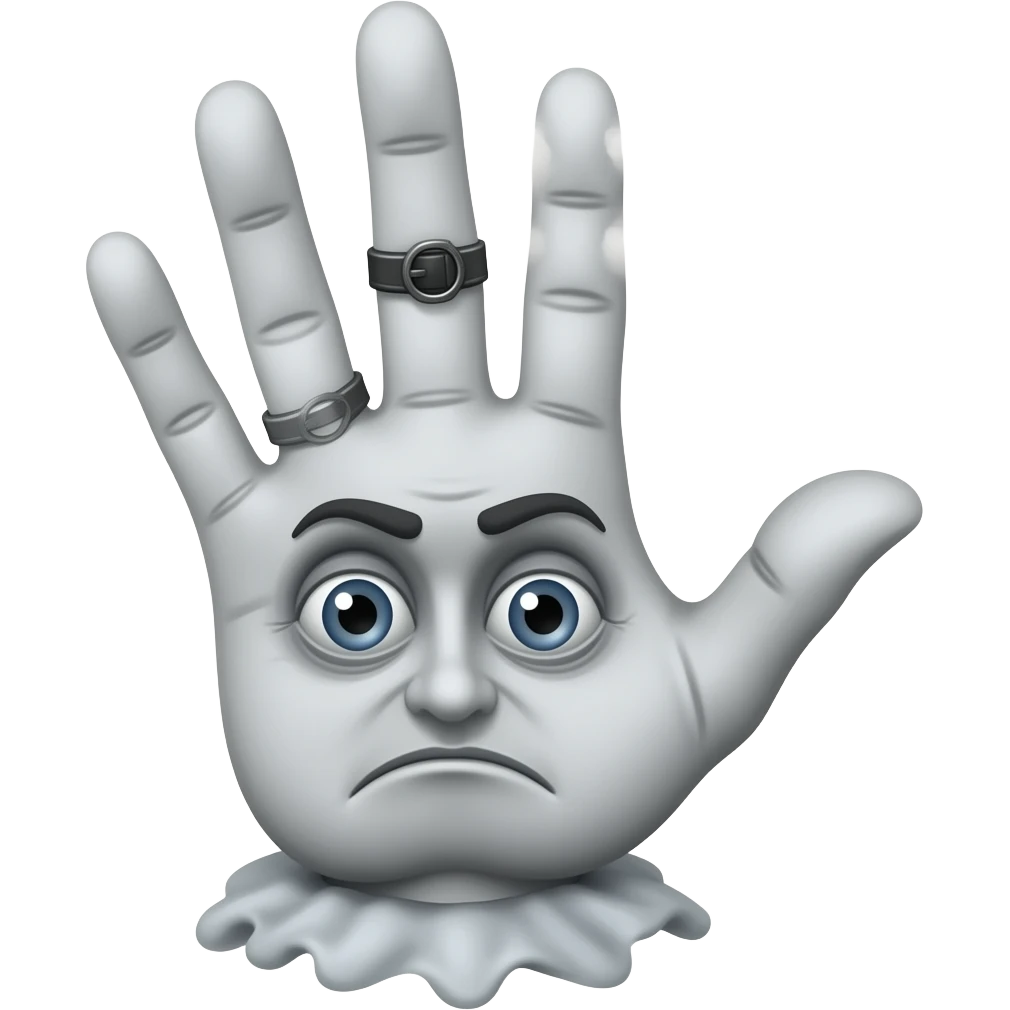 Addams hand emoji
