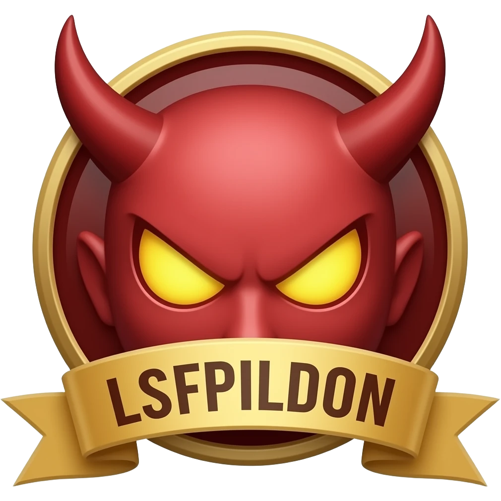 Skin city badge, devil emoji