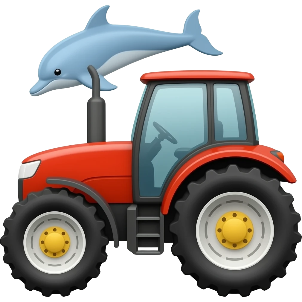 🚜+🐬 emoji