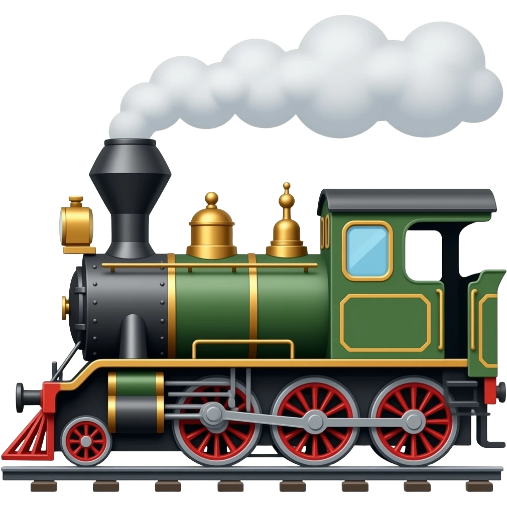 Steam train in side view emoji