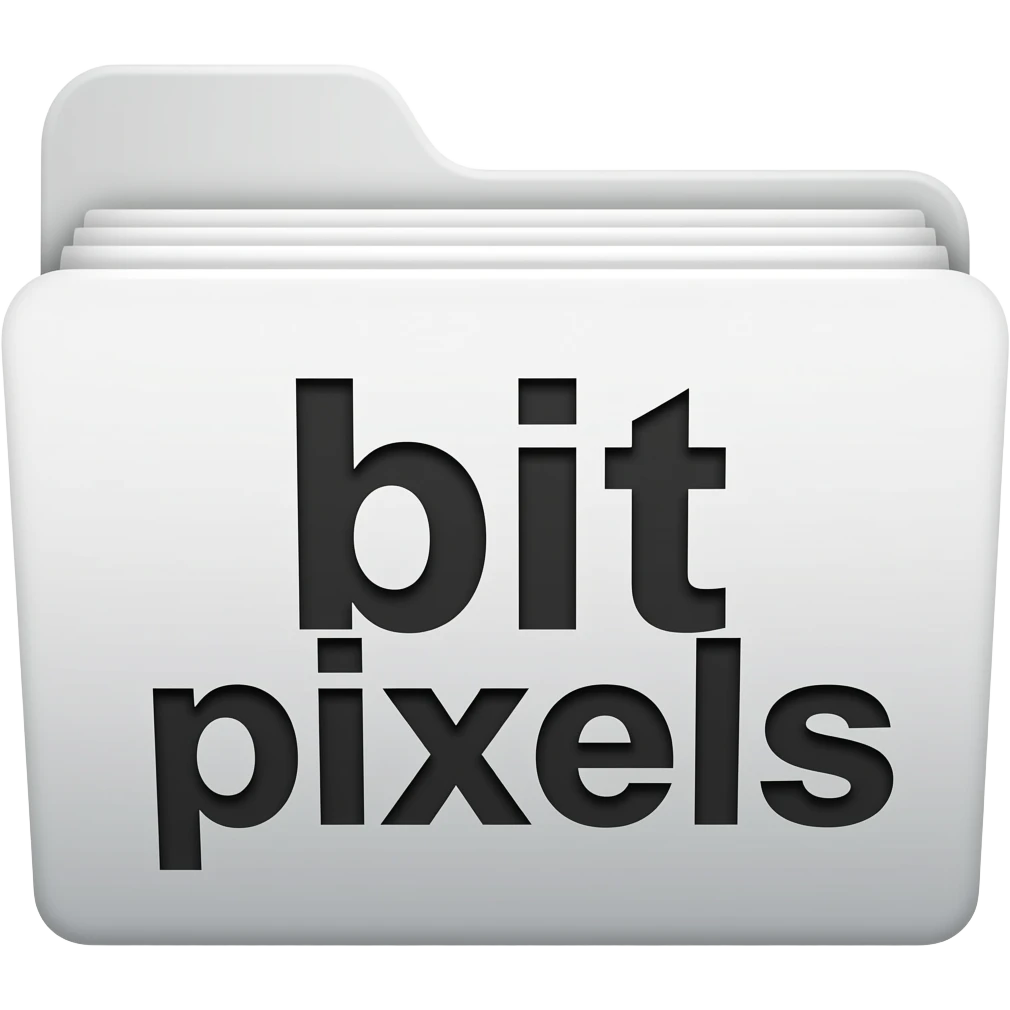 bit pixels folder in white emoji