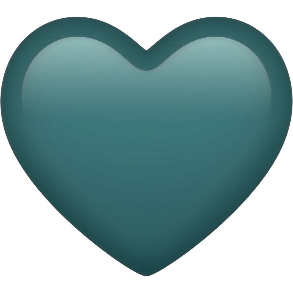 A dark teal heart emoji