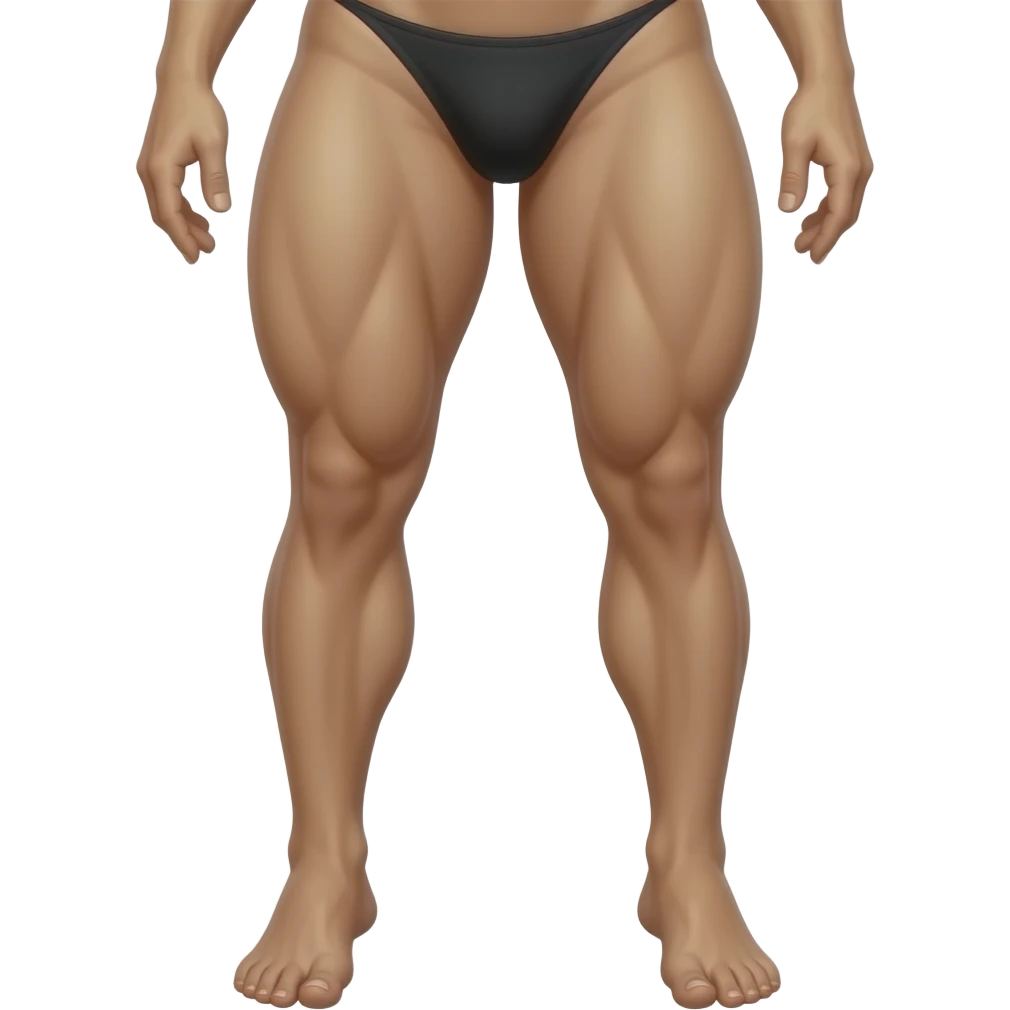 Women athletic legs emoji