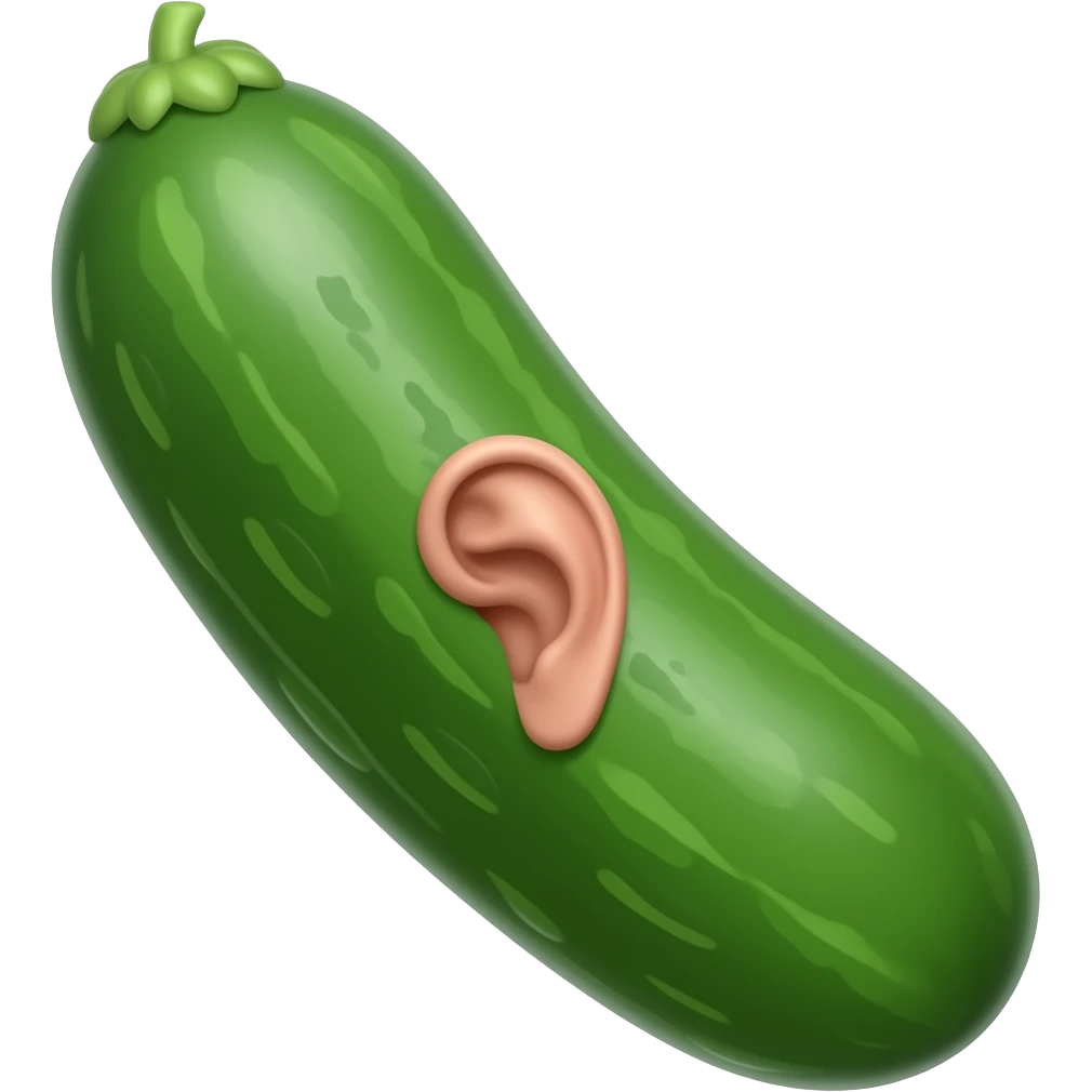 피클에 사람 귀를 달아줘. emoji