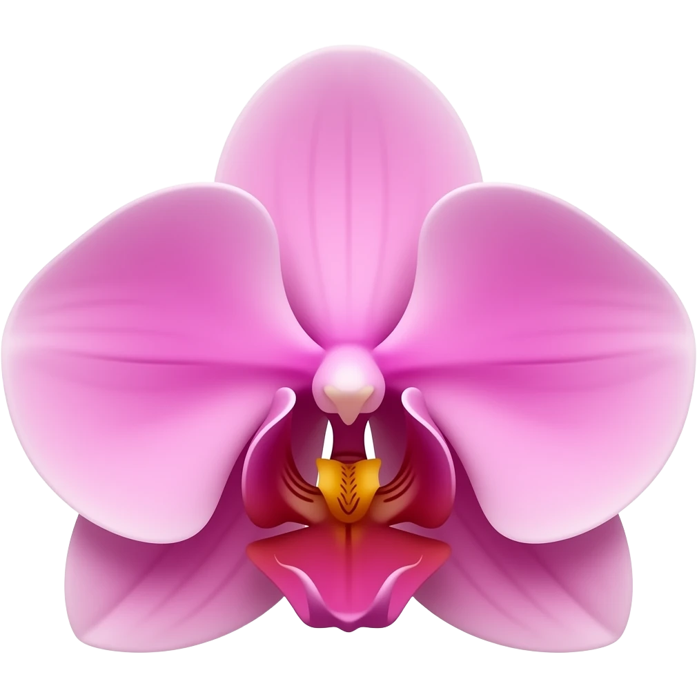 Pink orchid emoji