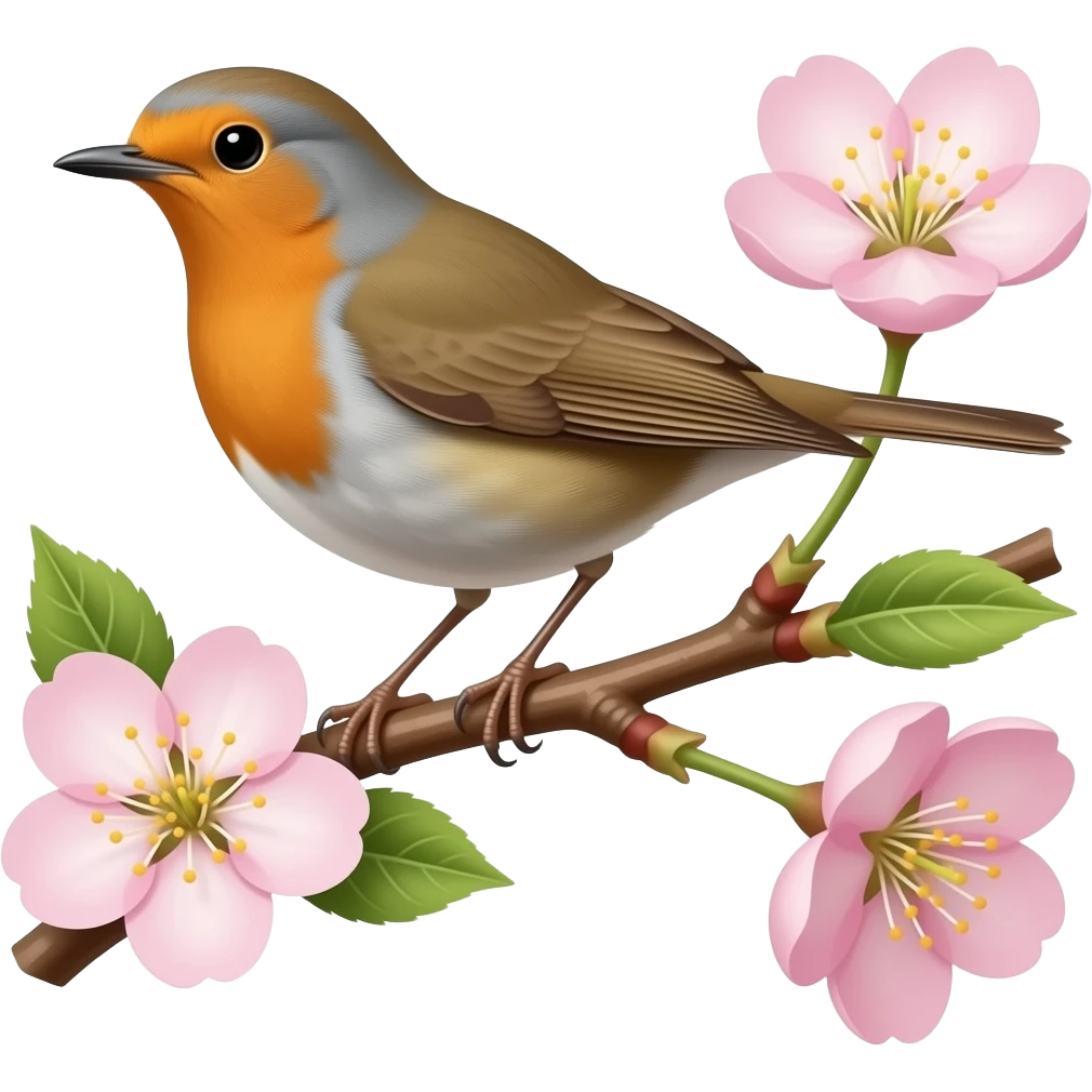 нарисуй цветение bird cherry на ветке emoji