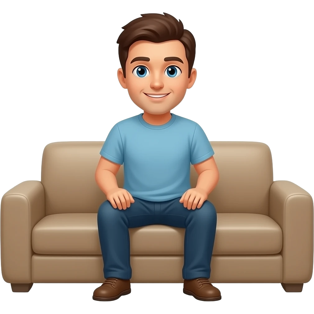 have this same guy watching tv emoji