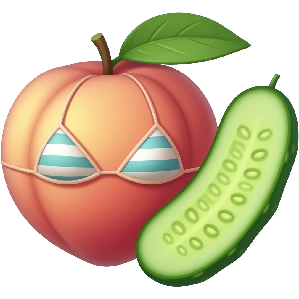 🍑👙🥒 emoji