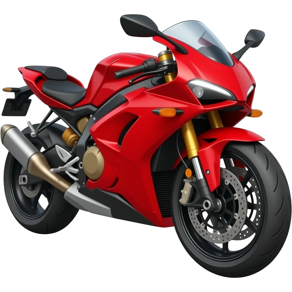 Red colour bullet bike emoji