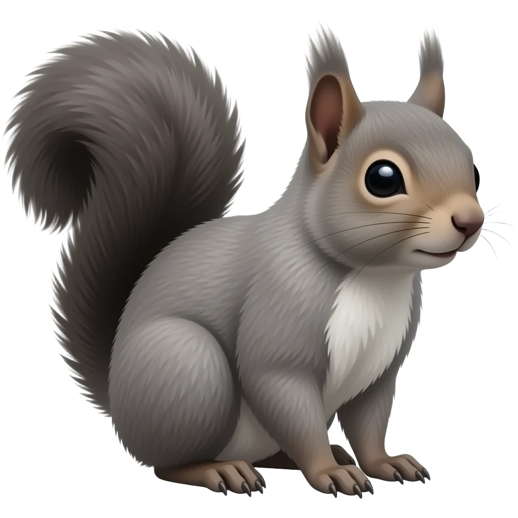 Grey black squirell emoji