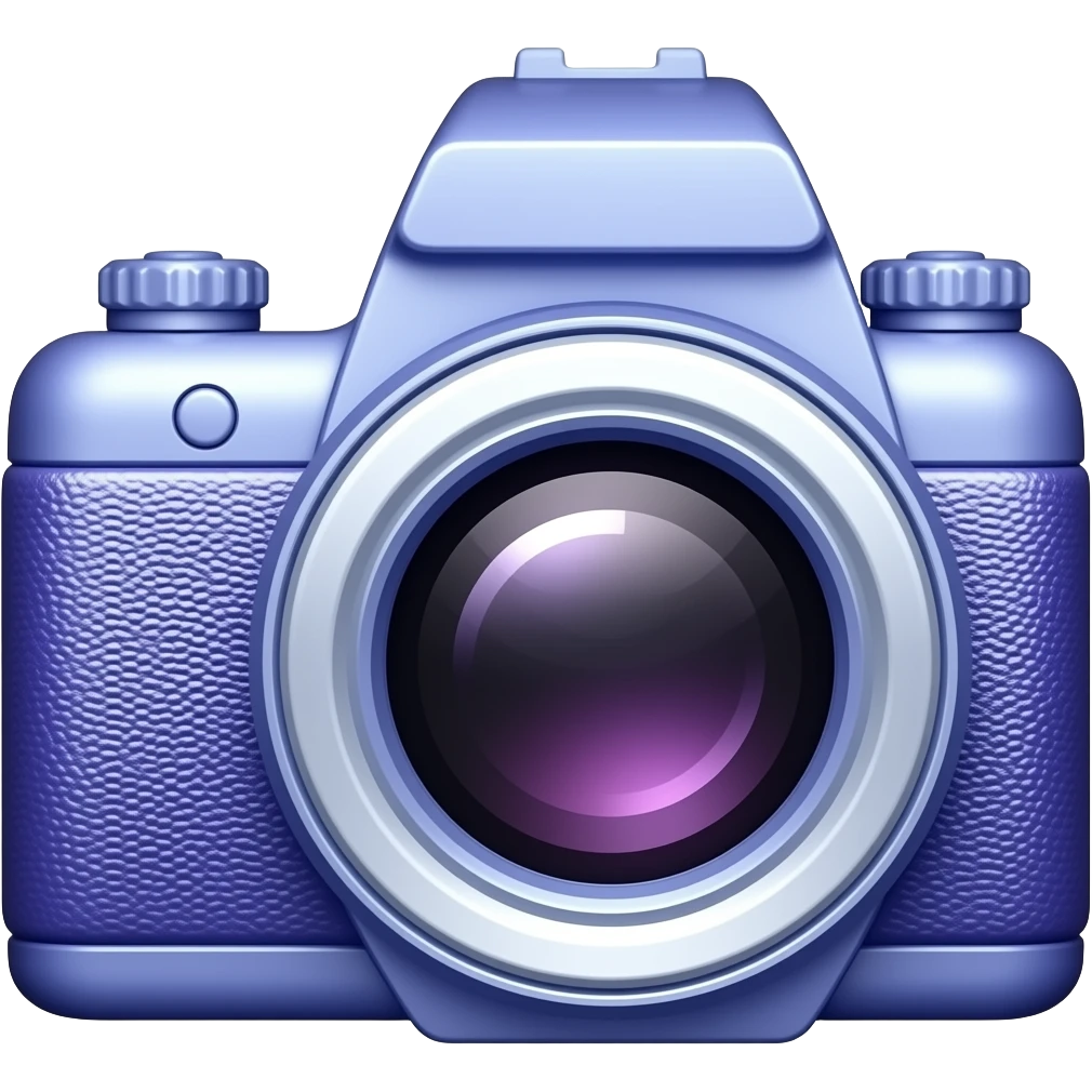 Фотоаппарат с блёстками в Фиолетовосиний цвете emoji
