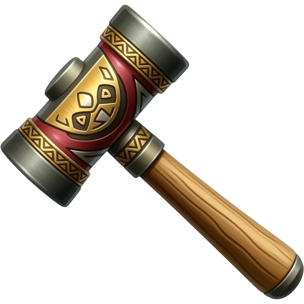 An ancient tribal hammer emoji
