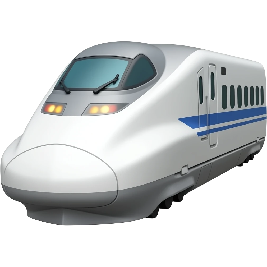 A long long train emoji from an Japanese highspeed train emoji