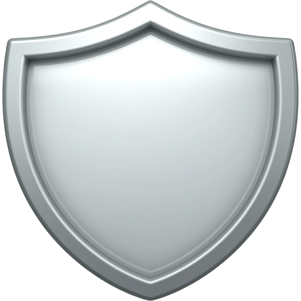 safe emoji like 🛡️ but white emoji