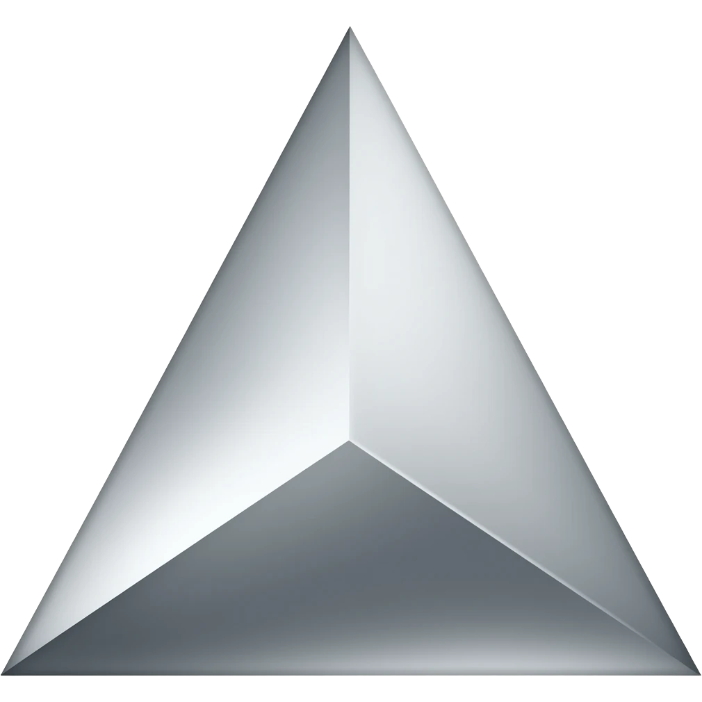 large silver triangle emoji