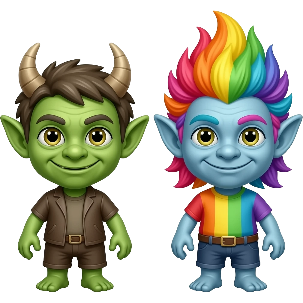 Rainbow Goblin with a rainbow friend troll emoji