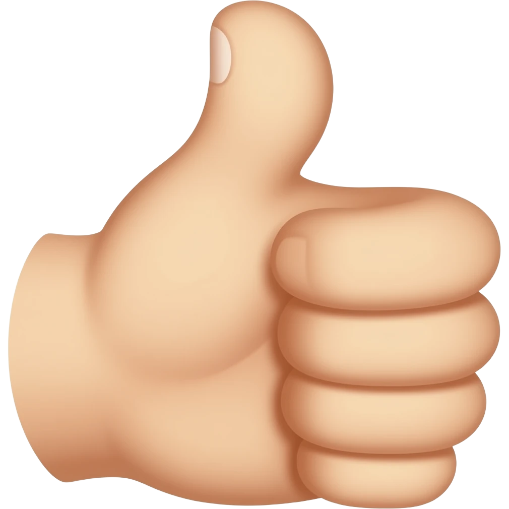 Thumb, index finger making a gun emoji