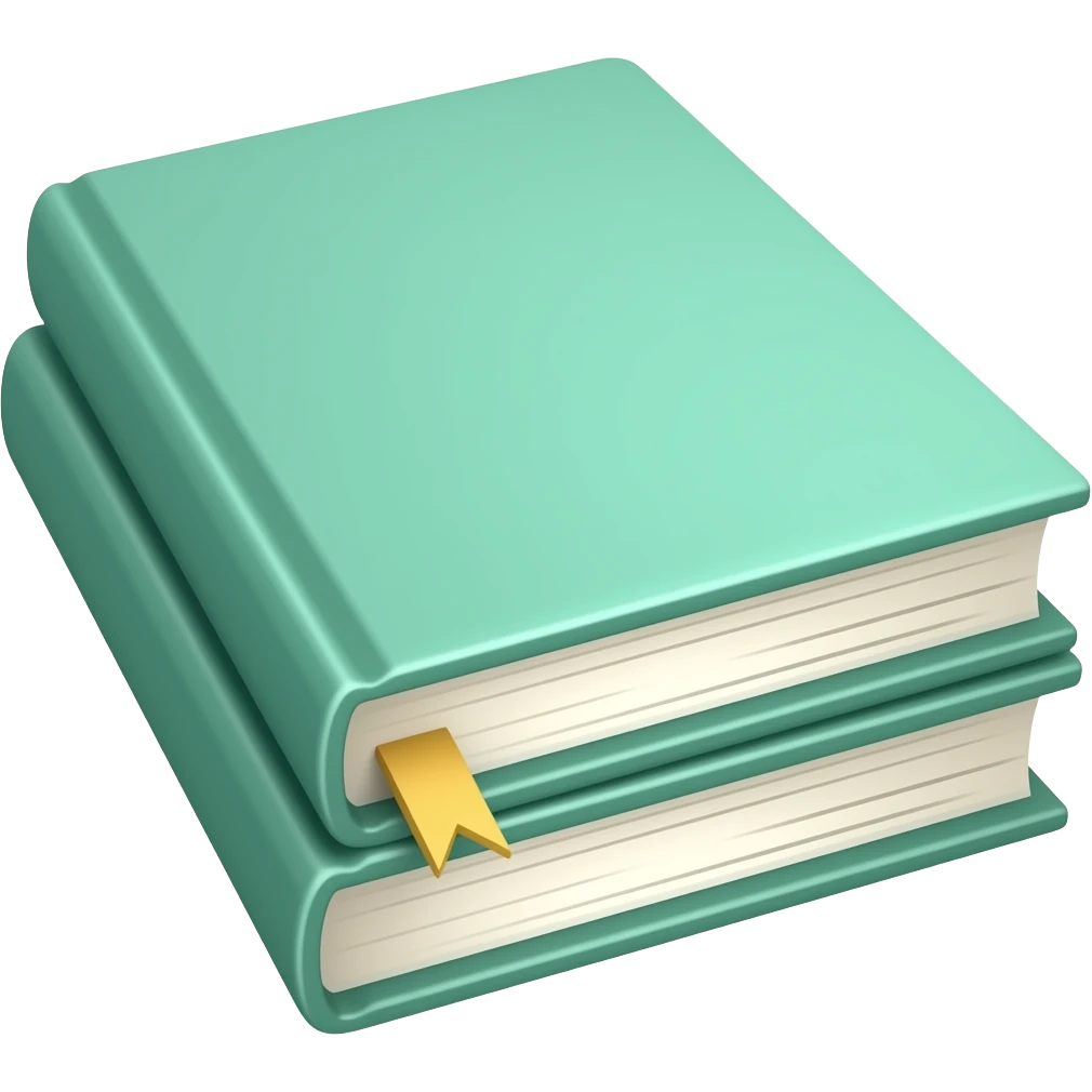 mint green books emoji