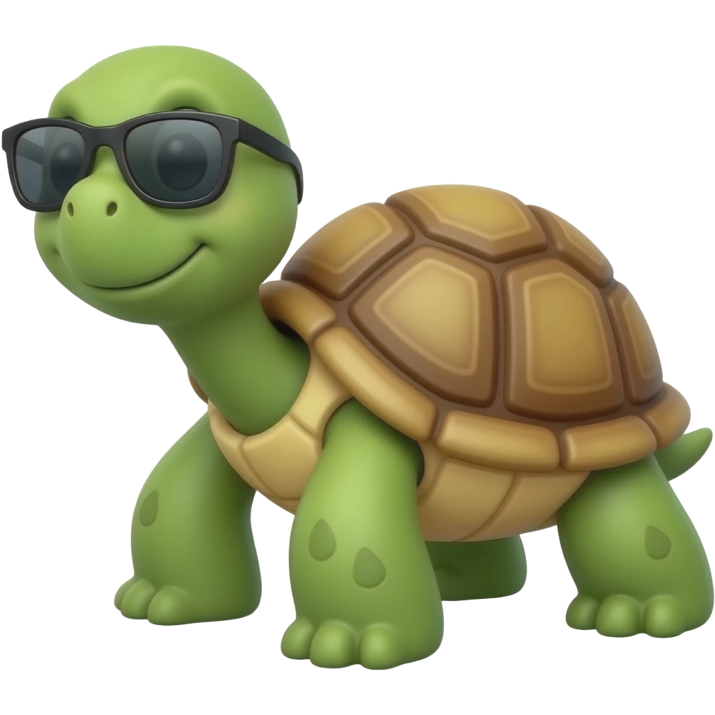 turtle wearing sunglasses emoji