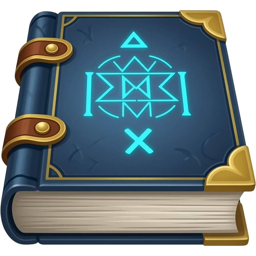 spellbook forward facing dark blue emoji