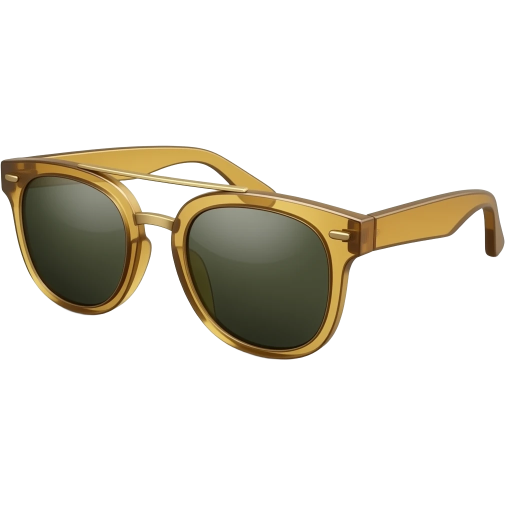 lunettes de soleil de luxe avec details doré, la vue est en 3 quart emoji