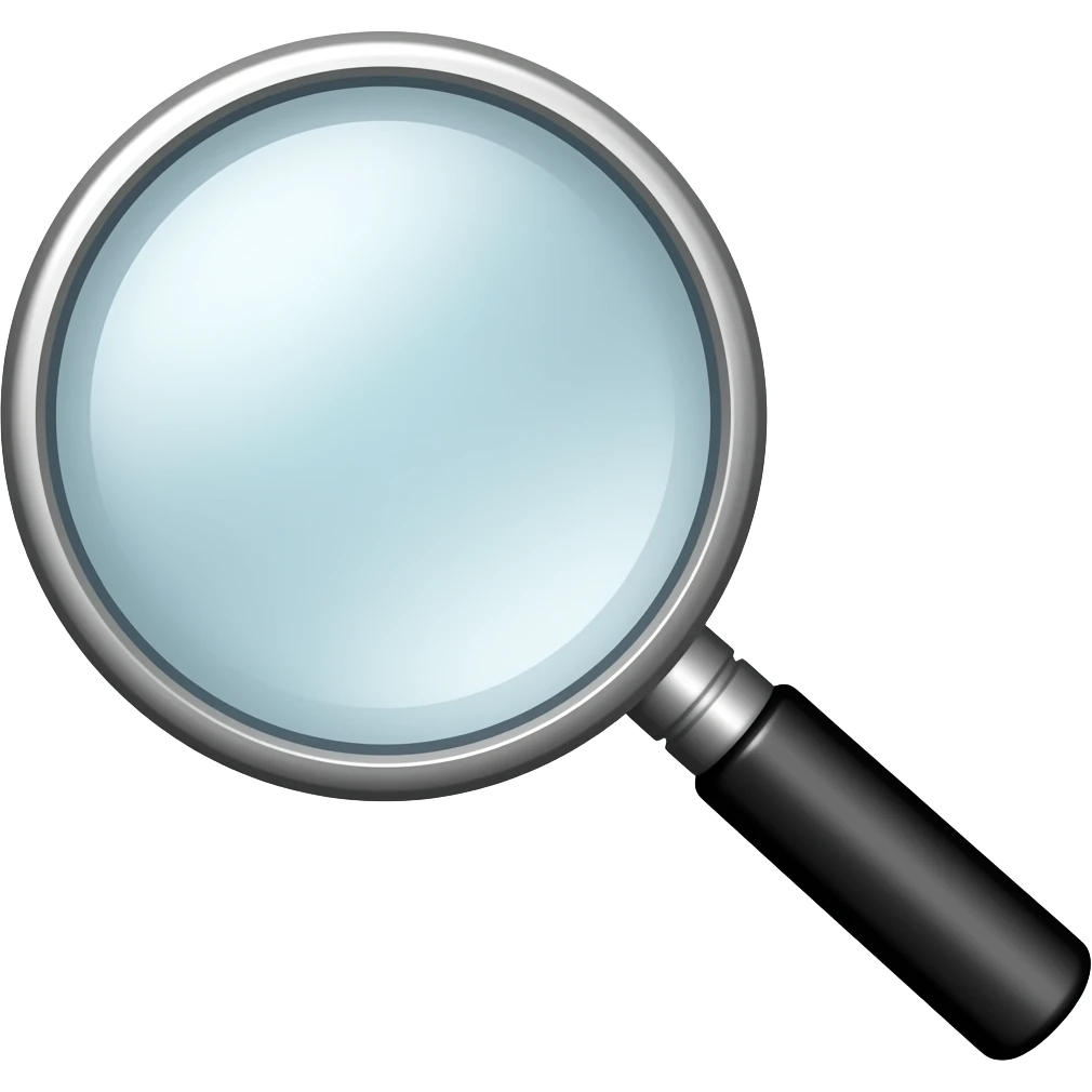 une loupe emoji