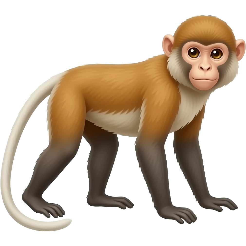 Proboscis monkey with trees emoji