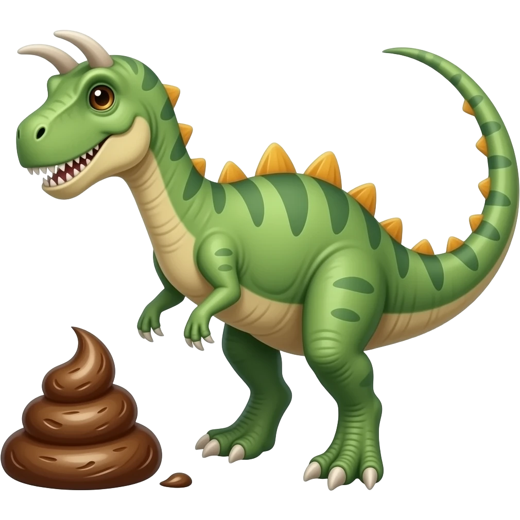 dino poops emoji