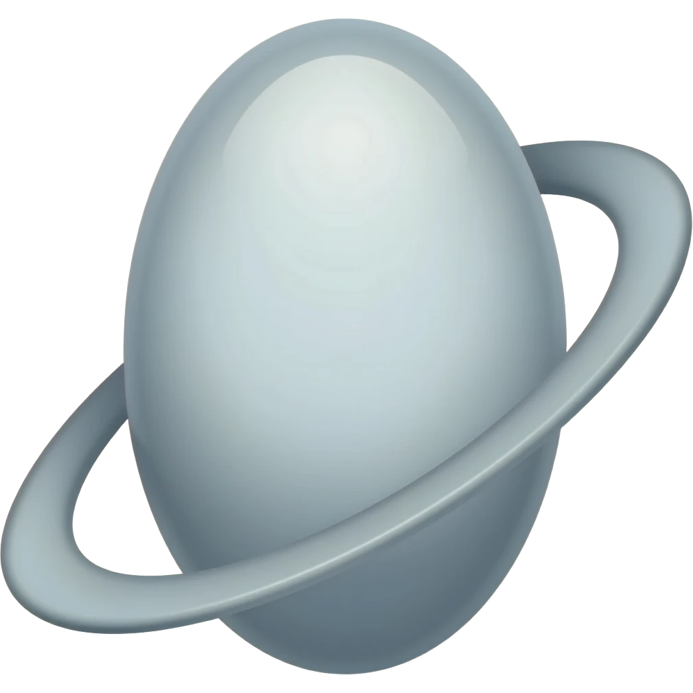 White flag with orbiting oval emoji