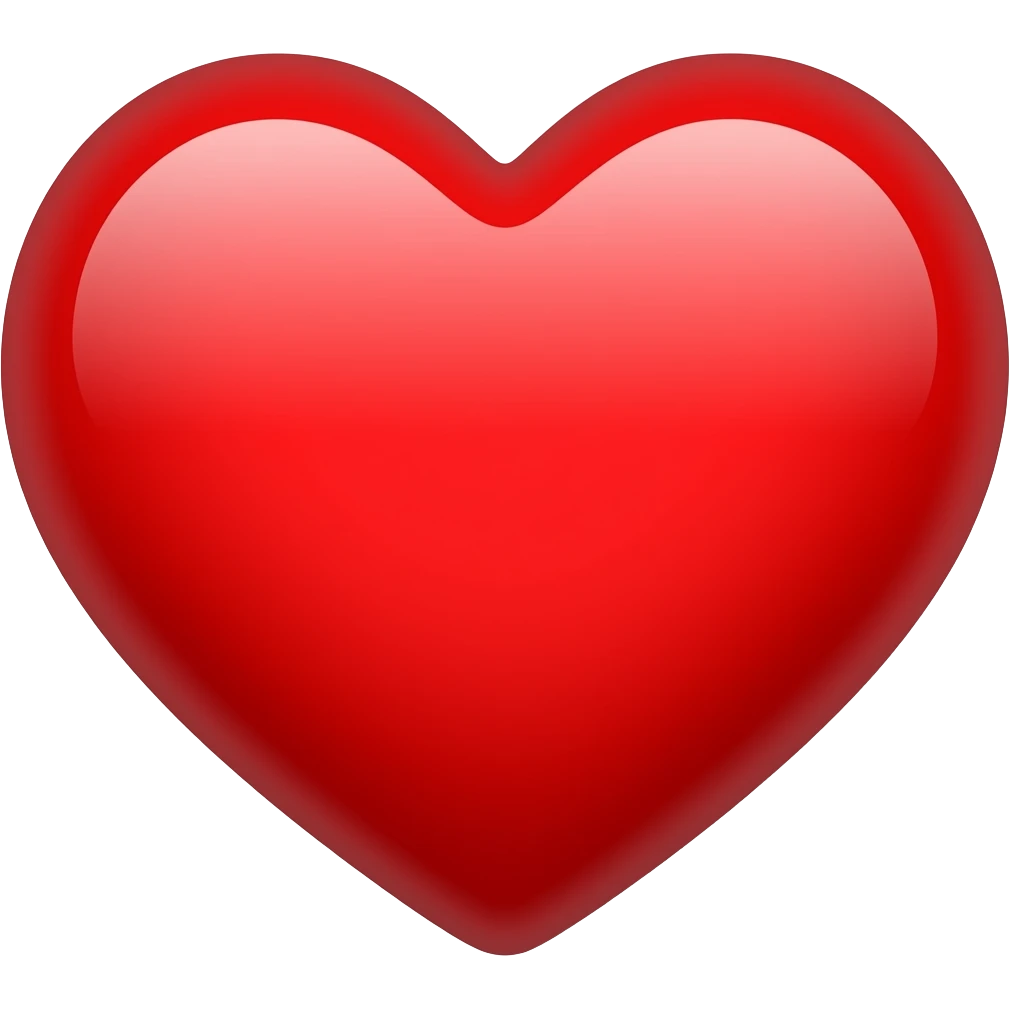 Corazón rojo ios emoji