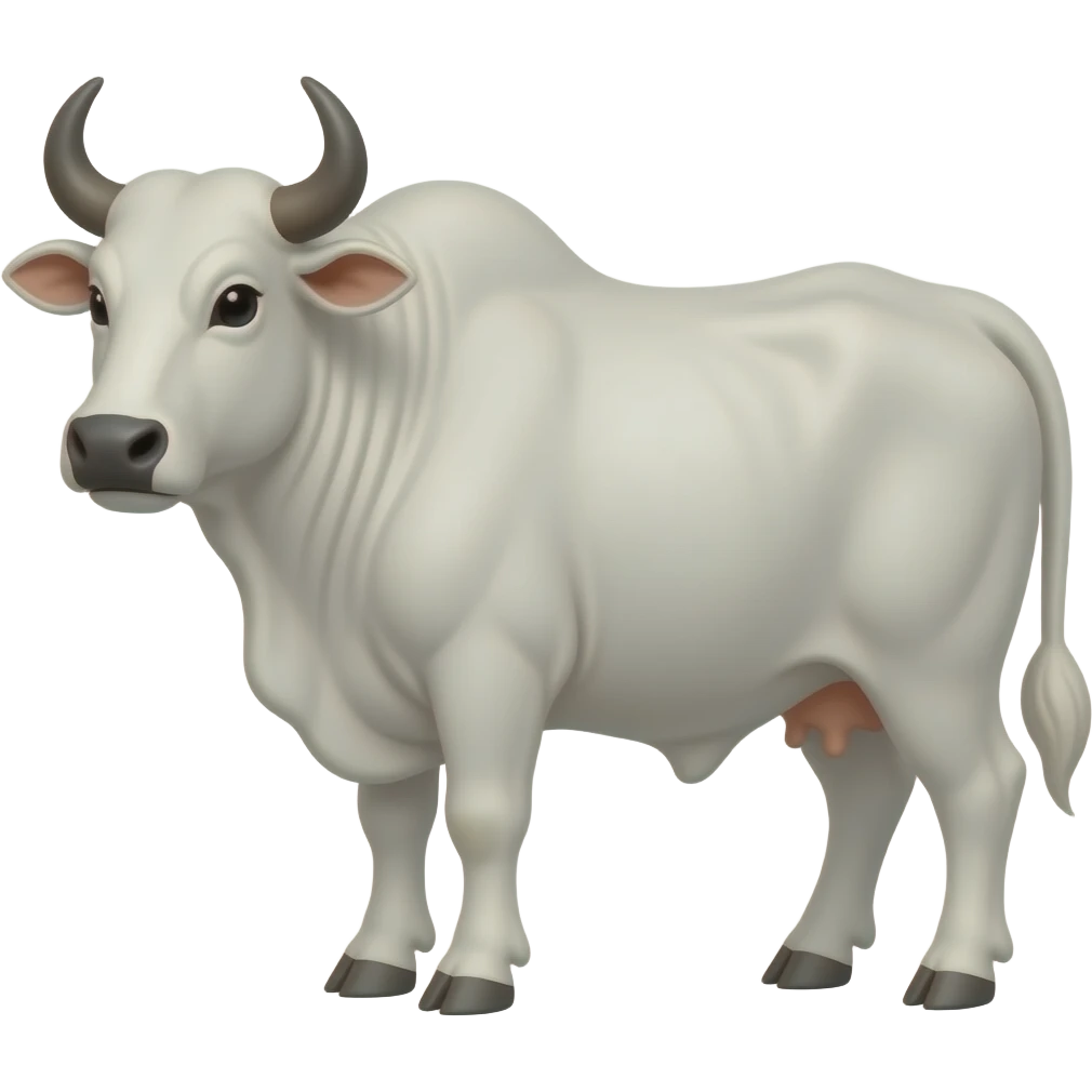 white zebu bull emoji