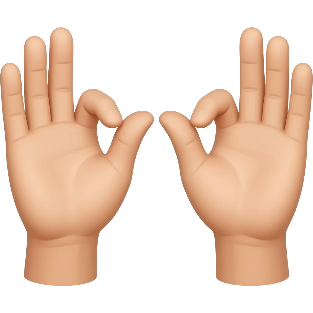 The two hand sign emoji