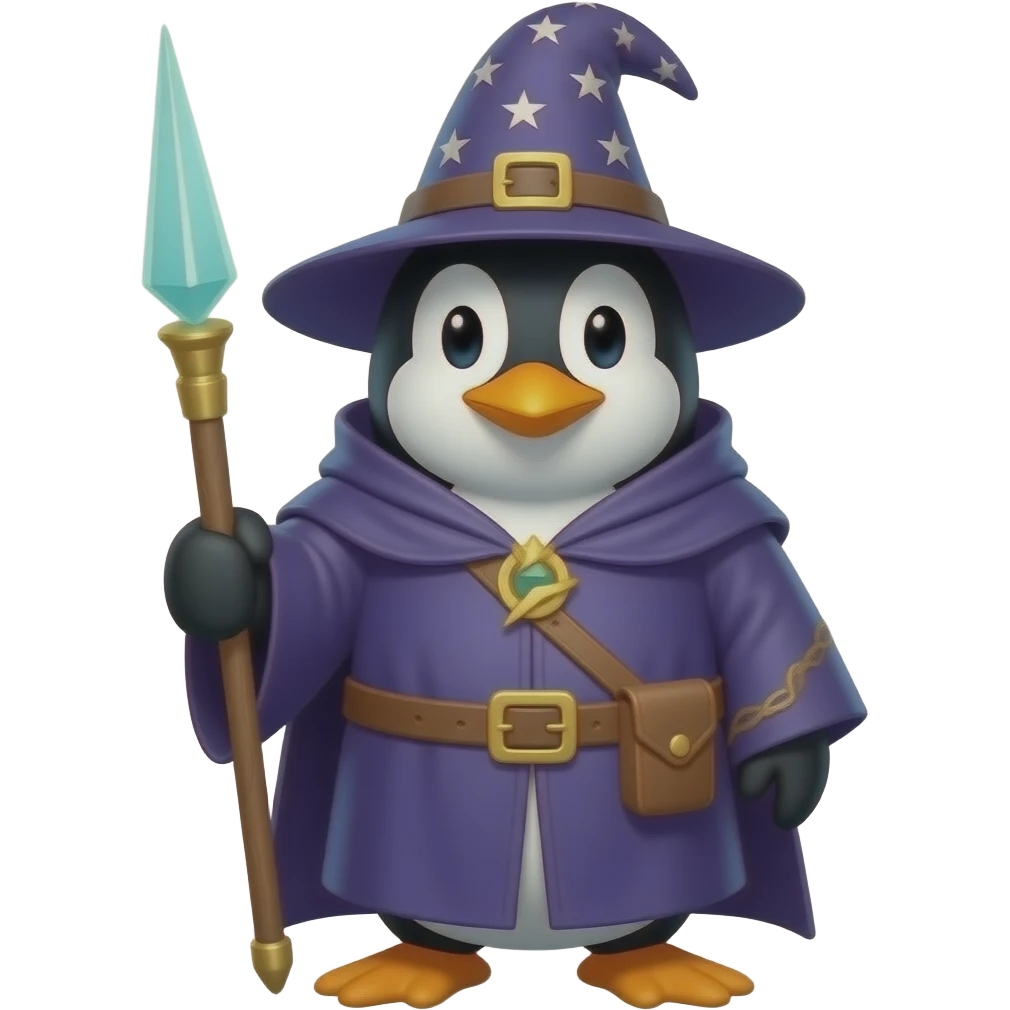 Penguin Wizard emoji