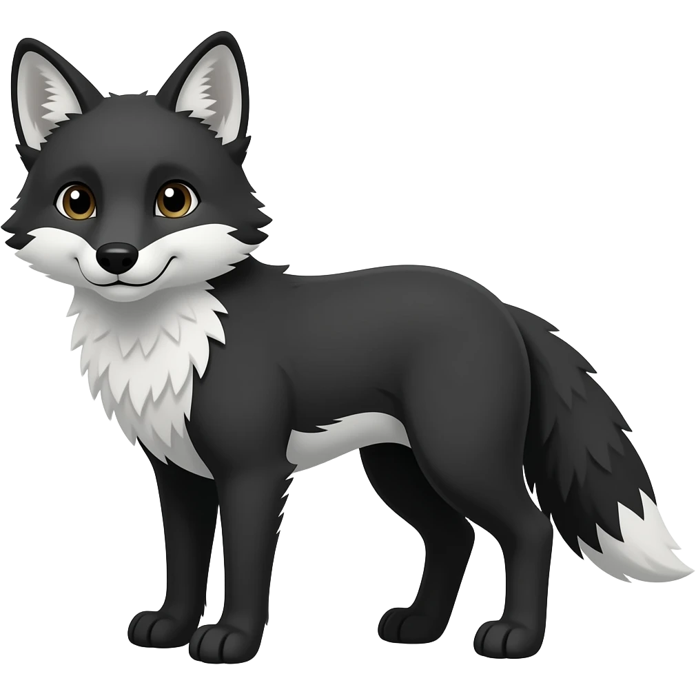 🦊 сделай черным это эмодзи emoji
