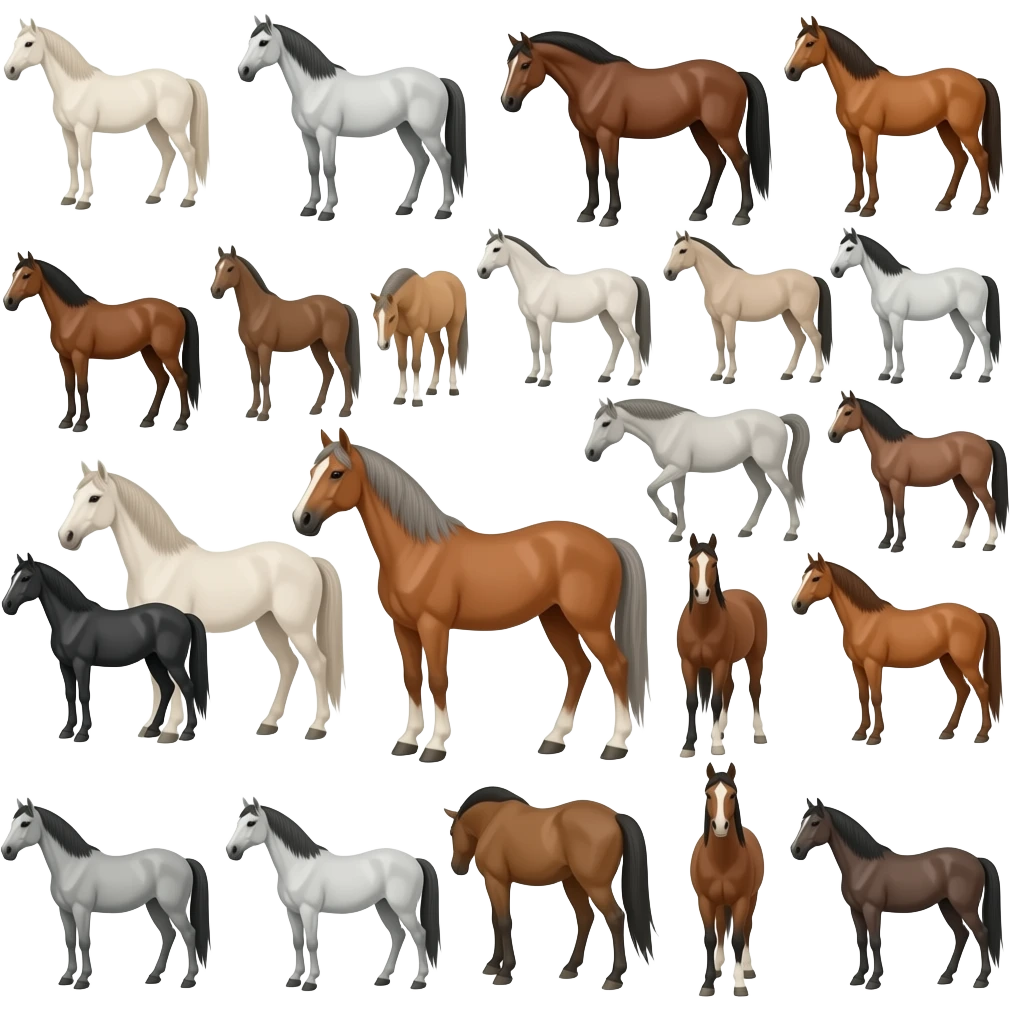 exactly 22 horses emoji