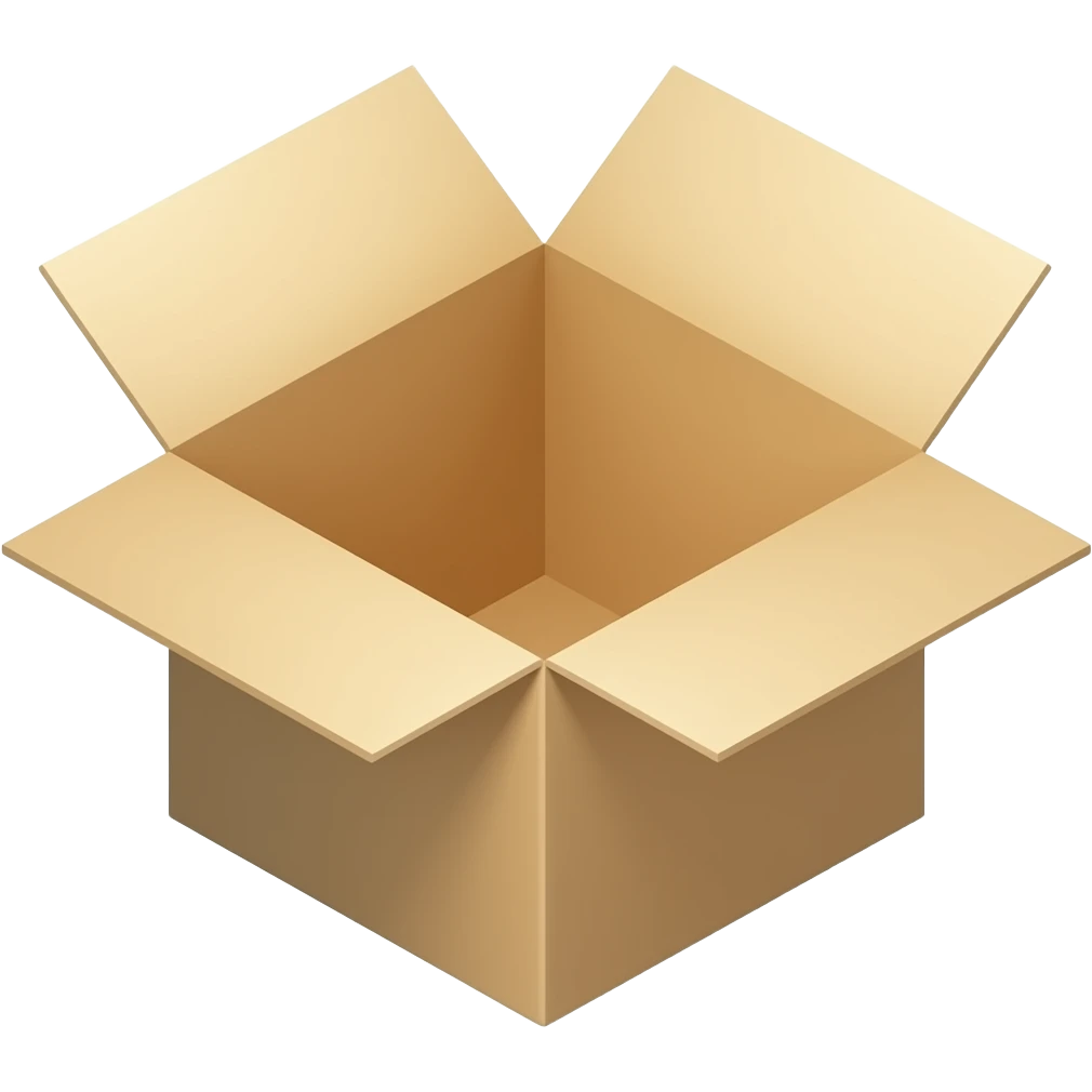 Open empty box emoji